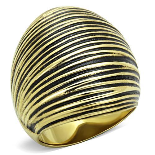 JCE1711 IP Gold(Ion Plating) Stainless Steel Ring with Epoxy  in Jet